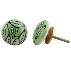 Columbine Flower Flat Knob