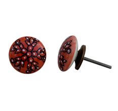 Peach Tiny Flower Knob