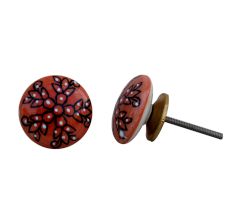 Peach Tiny Flower Knob