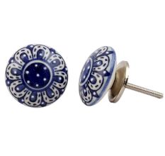 Zinnia Flower Flat Knob