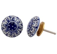 Zinnia Flower Flat Knob