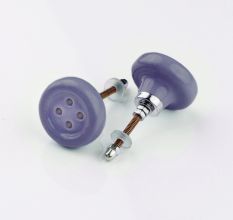Purple Ceramic Button Knob