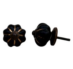 Black Gold Line Medium Knob