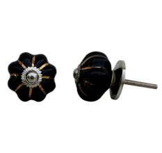 Black Gold Line Medium Knob