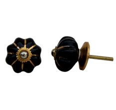 Black Gold Line Medium Knob