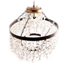 Finest Cut Glass Pendant Chandelier.