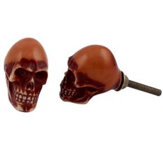 Brown Skull Resin Knob