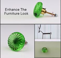 Green Daisy Flower Knob