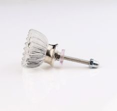 Lotus Cut Glass Drawer Knob
