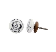 Gemini Flat Ceramic Knob