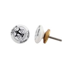 Libra Flat Ceramic Knob