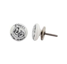 Pisces Flat Ceramic Knob