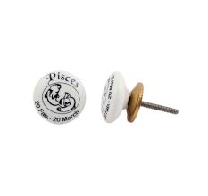Pisces Flat Ceramic Knob