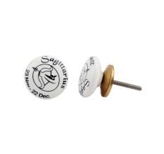 Sagittarius Flat Ceramic Knob
