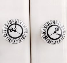 Vintage Clock Flat Ceramic Knob