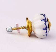 Blue Flower Medium Knob