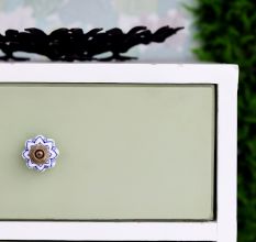 Blue Flower Medium Knob