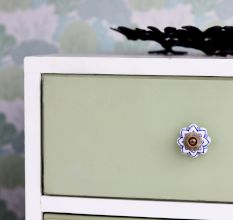 Blue Flower Medium Knob