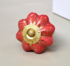 Red Golden Leaf Big Melon Knob