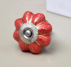 Red Golden Leaf Big Melon Knob