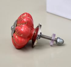 Red Golden Leaf Big Melon Knob