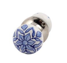 Blue Flower Mortice Handle 2.25