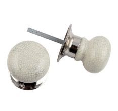 Cream Crackle Mortice Handle 2.25