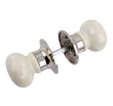 Cream Dot Mortice Handle 2.25