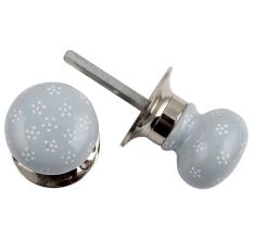 Grey Tiny Flower Mortice Handle 2.25