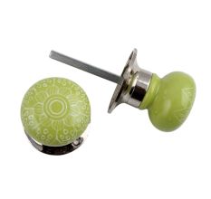 Lime Green Gerbera Flower Mortice Handle 2.25