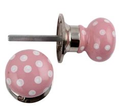 Pink Dot Mortice Handle 2.25