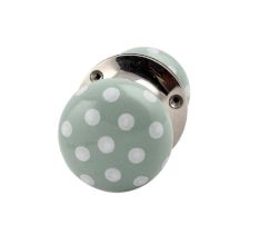 Sage Green Dot Mortice Handle 2.25