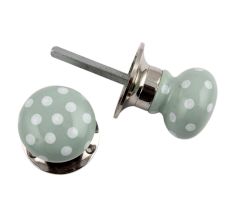 Sage Green Dot Mortice Handle 2.25