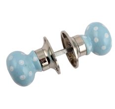 Turquoise Dot Mortice Handle 2.25