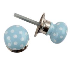 Turquoise Dot Mortice Handle 2.25