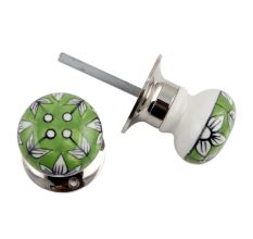 White Leaf Mortice Handle 2.25