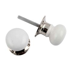 White Mortice Handle 2.25