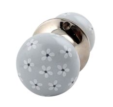 White Tiny Flower Mortice Handle 2.25