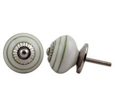 Pea Green Stripe Knob