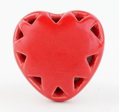 Red Heart Ceramic Knob