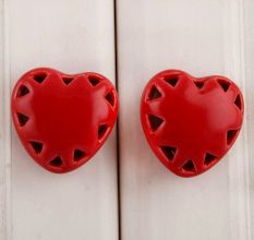 Red Heart Ceramic Knob