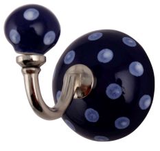 Navy Blue Dotted Hooks