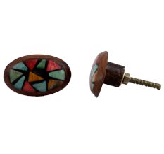 Multicolor Wooden Knob
