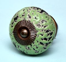 Green Black Etched Knob