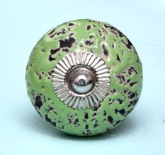 Green Black Etched Knob