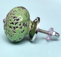 Green Black Etched Knob