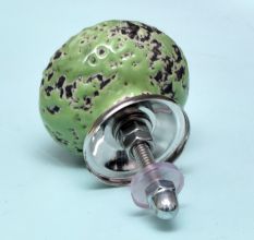 Green Black Etched Knob