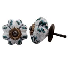 White Green Leaf Melon Knob