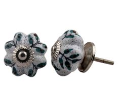 White Green Leaf Melon Knob
