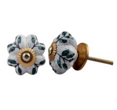 White Green Leaf Melon Knob